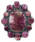 Purple Oyster Shell Large Statement Piece Ring Size 8 BW72918